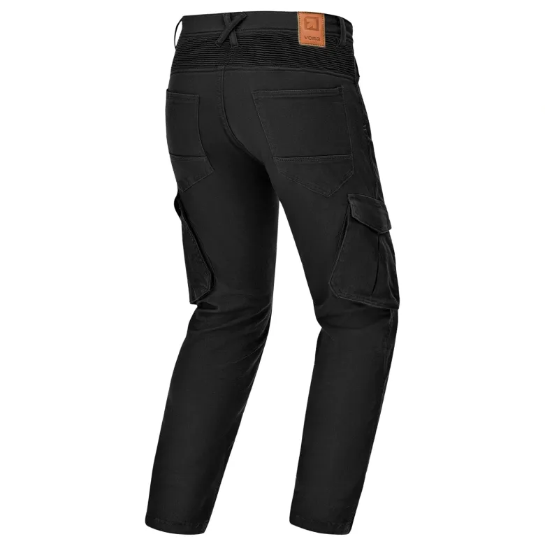 Jeansy motocyklowe VORG REVO BLACK czarny