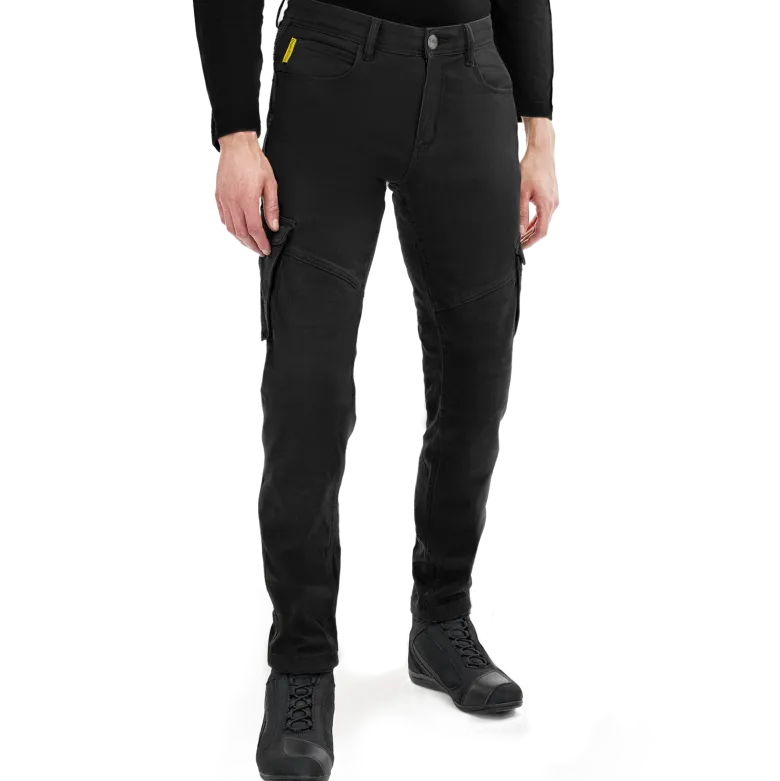 Jeansy motocyklowe VORG REVO BLACK czarny