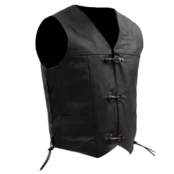 Kamizelka skórzana BROGER CLUBMAN BLACK czarny