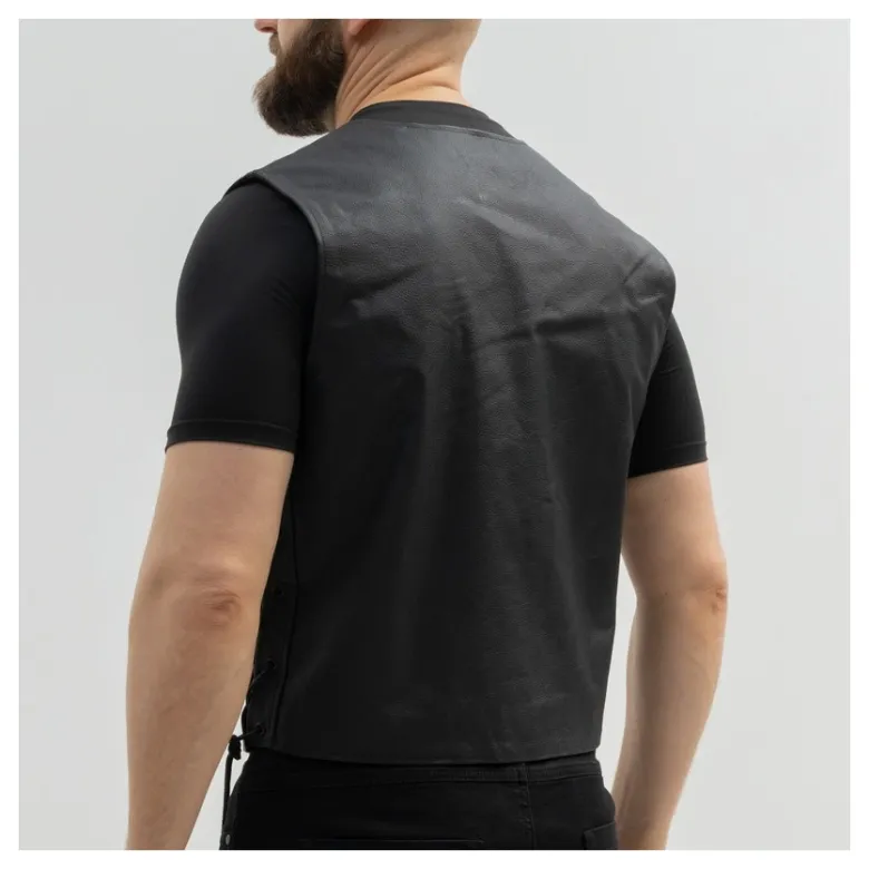 Kamizelka skórzana BROGER CLUBMAN BLACK czarny