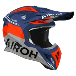 Kask cross AIROH AVIATOR ACE 2 FURY CERULEAN GLOSS granatowy pomarańczowy fluo szary