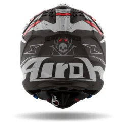 Kask cross AIROH AVIATOR 3 BURNOUT MATT czarny szary czerwony