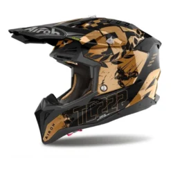 Kask cross AIROH AVIATOR 3 LEGEND CHROME GLOSS czarny złoty