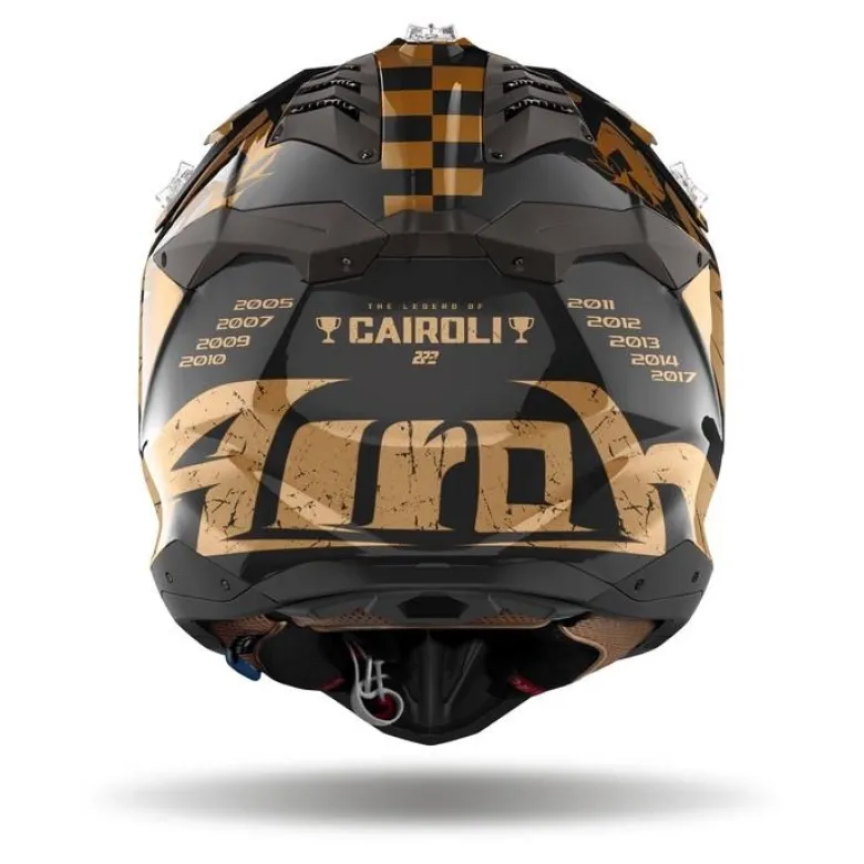 Kask cross AIROH AVIATOR 3 LEGEND CHROME GLOSS czarny złoty