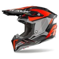 Kask cross AIROH AVIATOR 3 SABER ORANGE GLOSS pomarańczowy szary