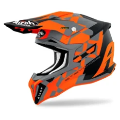 Kask cross AIROH STRYCKER XXX ORANGE MATT pomarańczowy fluo szary czarny