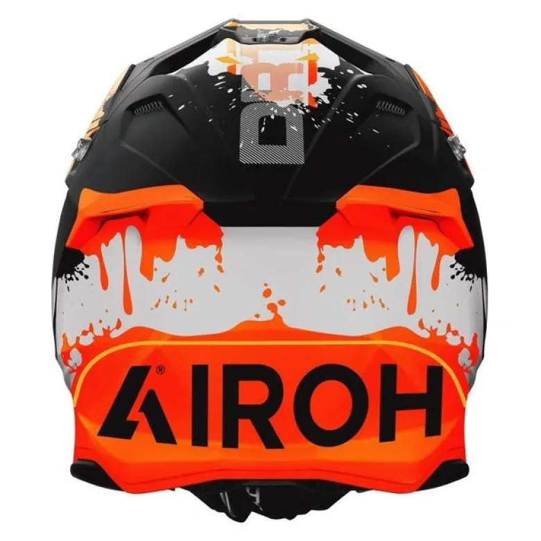Kask cross AIROH TWIST 3 DIRT MATT czarny pomarańczowy fluo