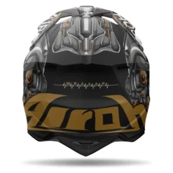 Kask cross AIROH WRAAAP CYBORG MATT czarny złoty