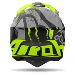 Kask cross AIROH WRAAAP DARKNESS MATT czarny żółty fluo