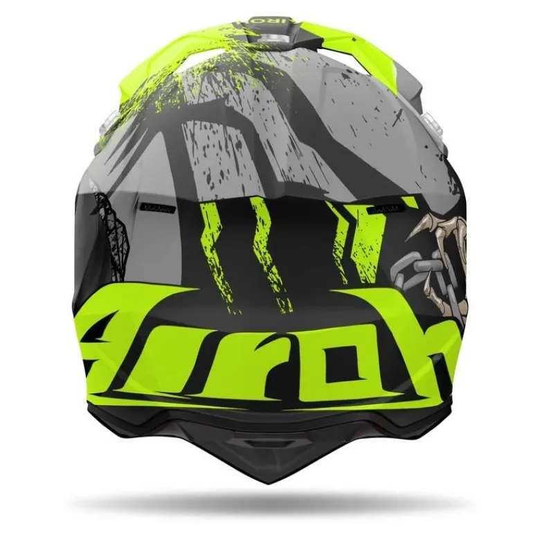 Kask cross AIROH WRAAAP DARKNESS MATT czarny żółty fluo