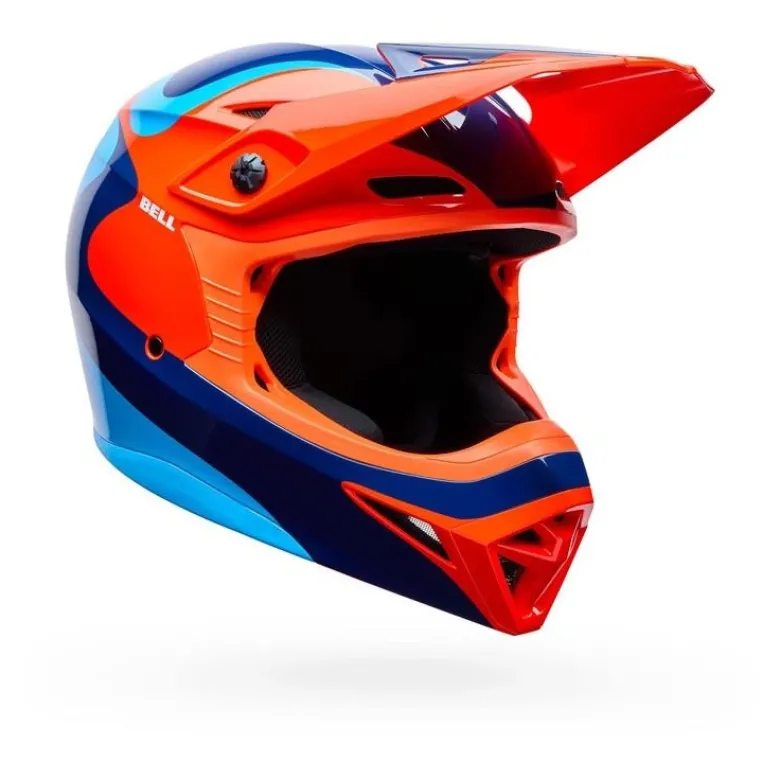 Kask cross BELL MX-10 MIPS WAVE ORANGE BLUE pomarańczowy niebieski