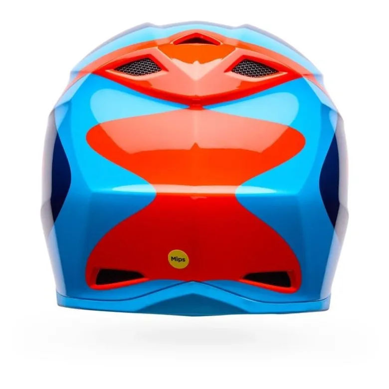 Kask cross BELL MX-10 MIPS WAVE ORANGE BLUE pomarańczowy niebieski