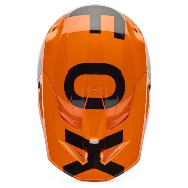 Kask cross dziecięcy FOX JUNIOR V1 SHIELD FLUO ORANGE pomarańczowy fluo czarny