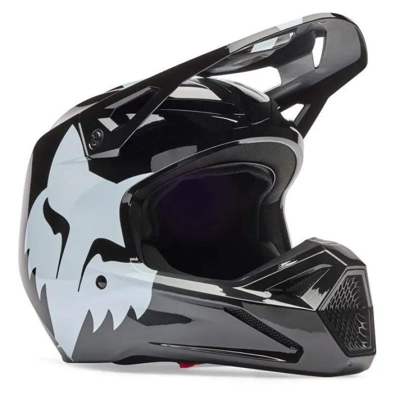 Kask cross dziecięcy FOX JUNIOR V1 SHIELD BLACK czarny