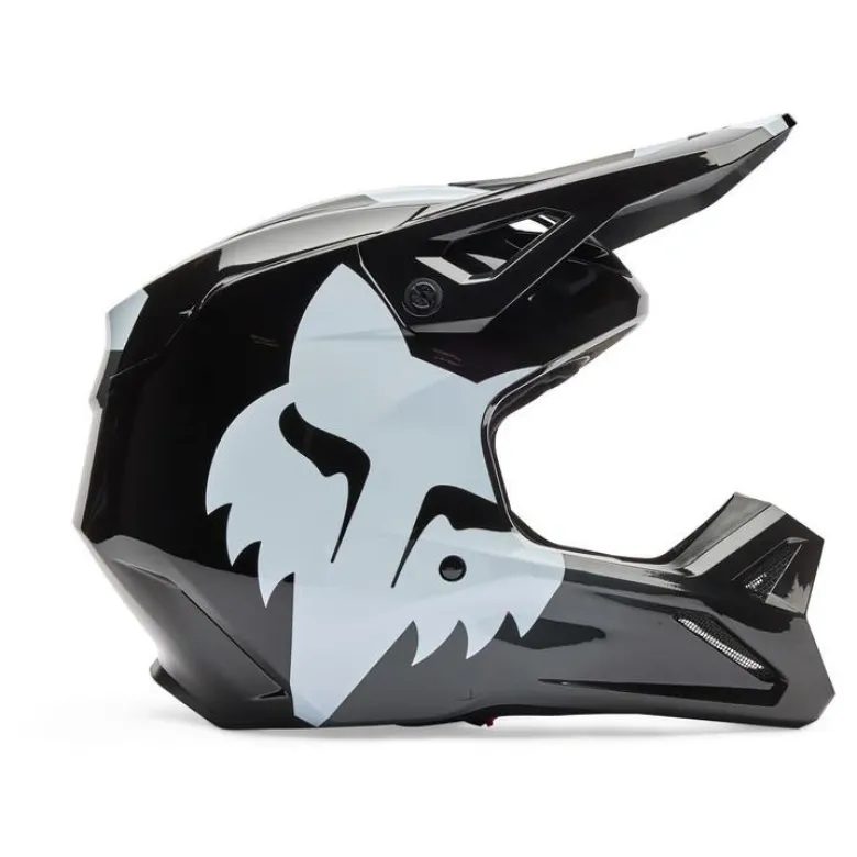 Kask cross dziecięcy FOX JUNIOR V1 SHIELD BLACK czarny