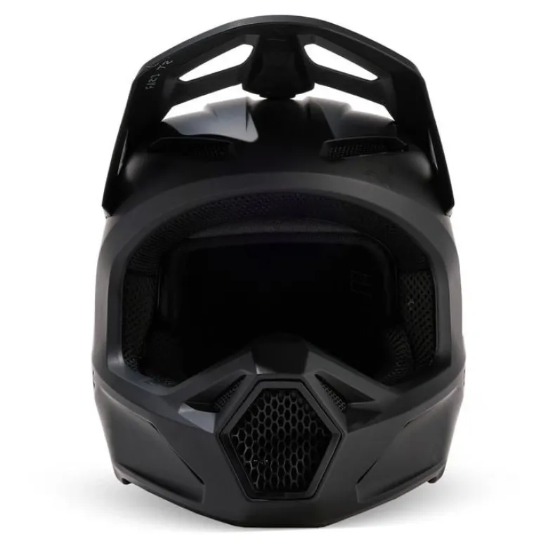 Kask cross dziecięcy FOX JUNIOR V1 SOLID BLACK MATT czarny mat