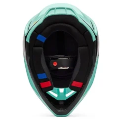 Kask cross FOX V3 DRIP TURQUOISE zielony czarny
