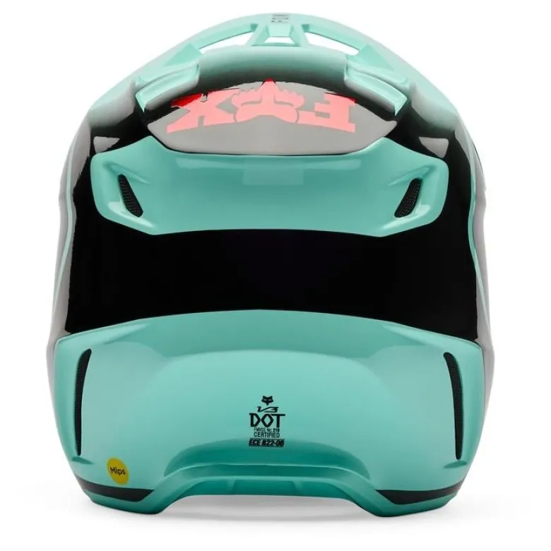 Kask cross FOX V3 DRIP TURQUOISE zielony czarny