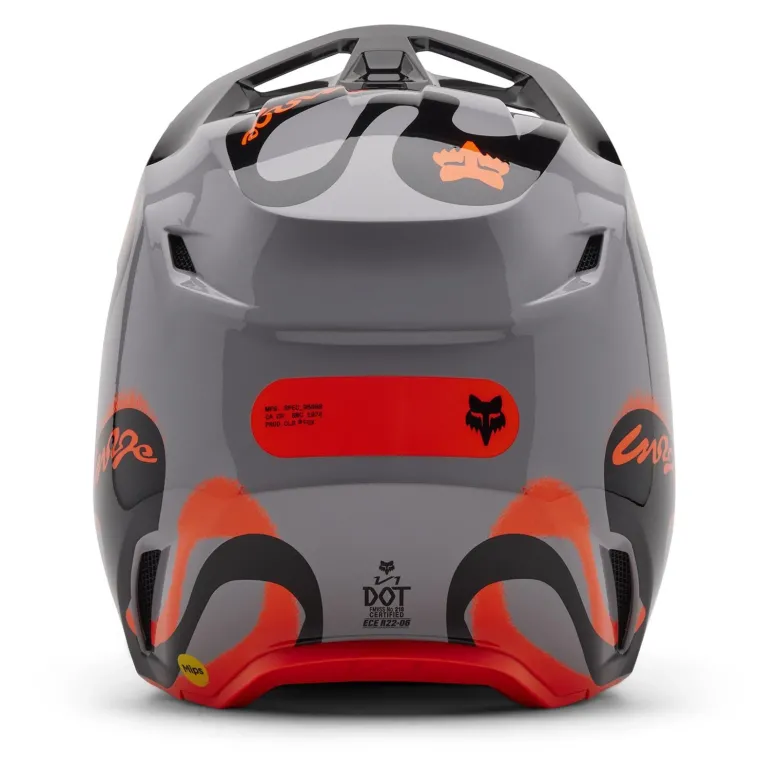 Kask cross FOX V1 EMOTION STEEL GREY szary