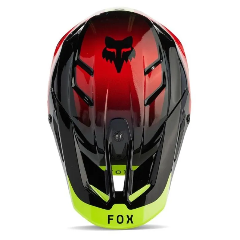 Kask cross FOX V3 REVISE RED/YELLOW żółty fluo czerwony czarny