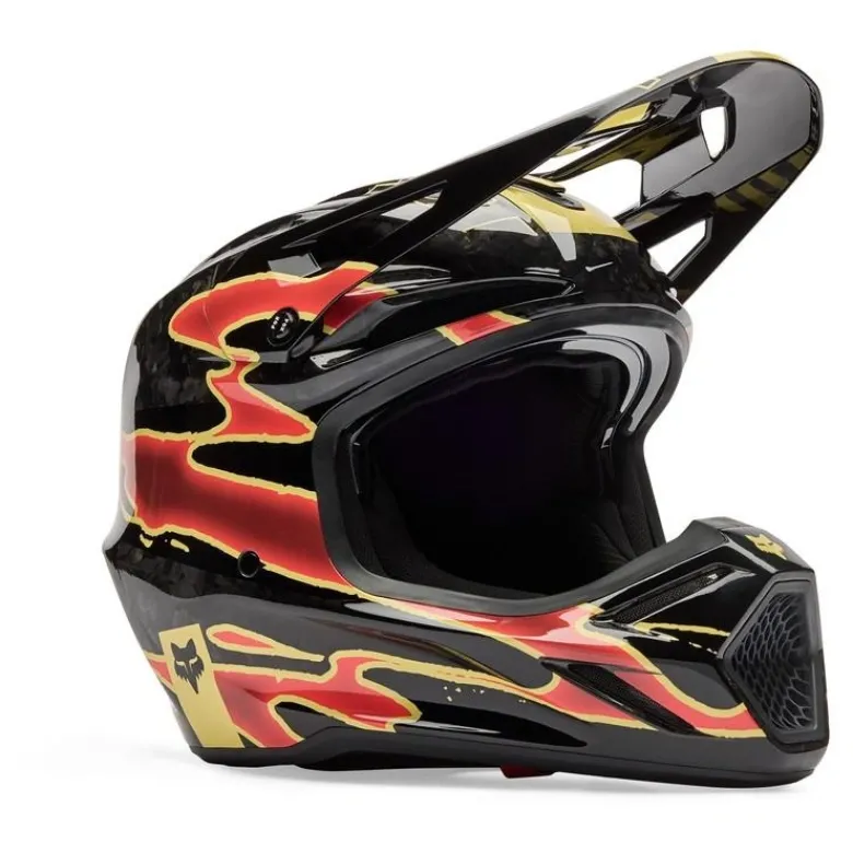 Kask cross FOX V3 RS INNING BLACK czarny