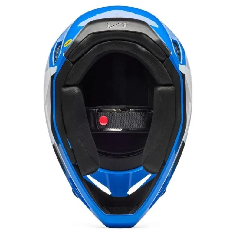 Kask cross FOX V1 SHIELD BLUE niebieski biały