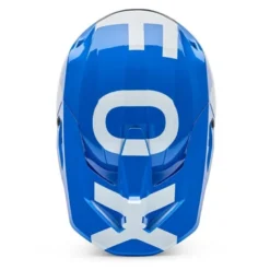 Kask cross FOX V1 SHIELD BLUE niebieski biały