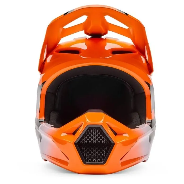 Kask cross FOX V1 SHIELD FLUO ORANGE pomarańczowy fluo czarny