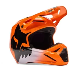 Kask cross FOX V1 SHIELD FLUO ORANGE pomarańczowy fluo czarny
