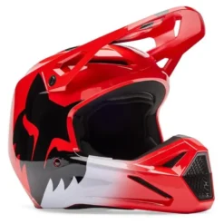 Kask cross FOX V1 SHIELD FLUO RED czerwony fluo czarny