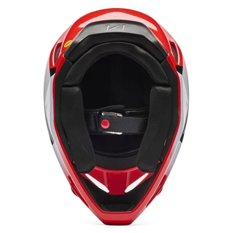 Kask cross FOX V1 SHIELD FLUO RED czerwony fluo czarny
