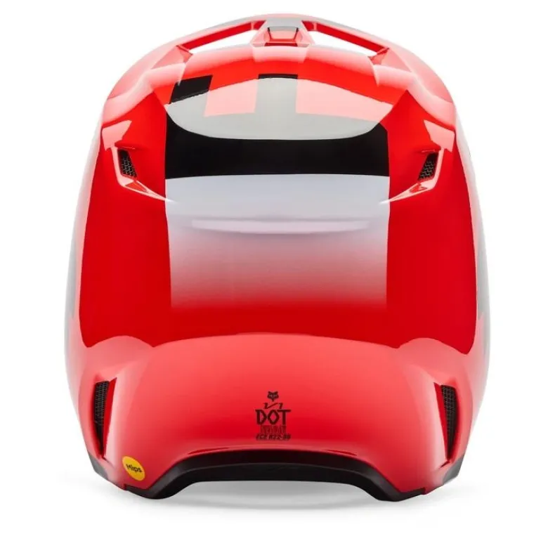 Kask cross FOX V1 SHIELD FLUO RED czerwony fluo czarny