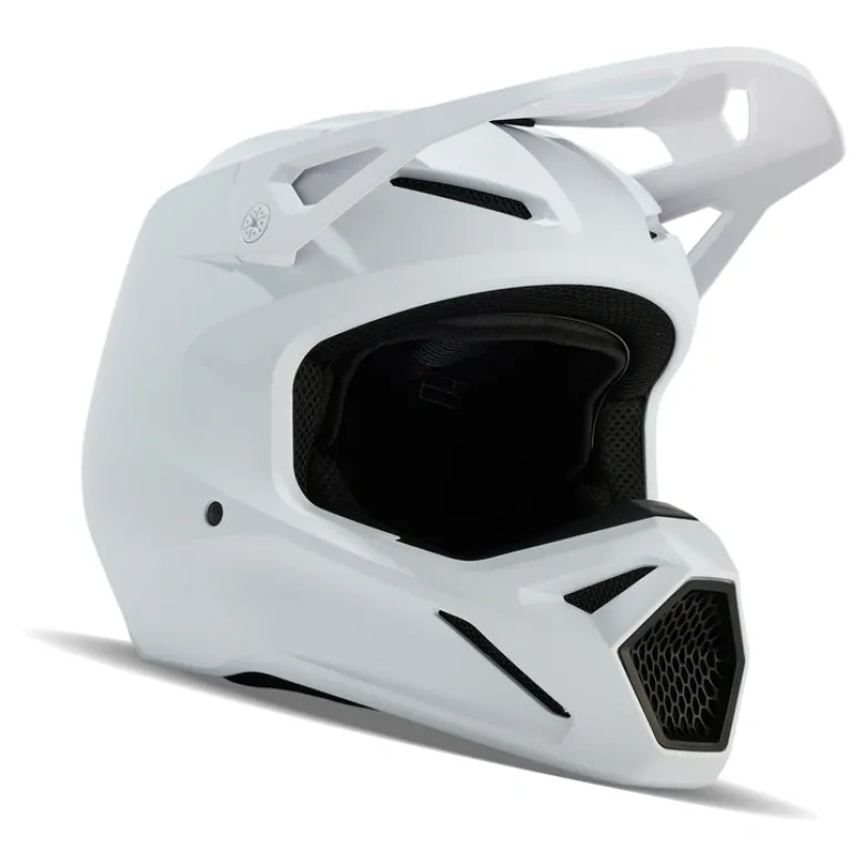 Kask cross FOX V1 SOLID MATTE WHITE biały mat