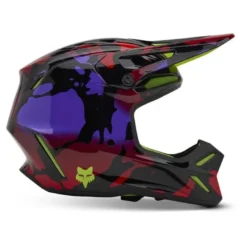 Kask cross FOX V3 THROTTLE FLUORESCENT YELLOW żółty fluo