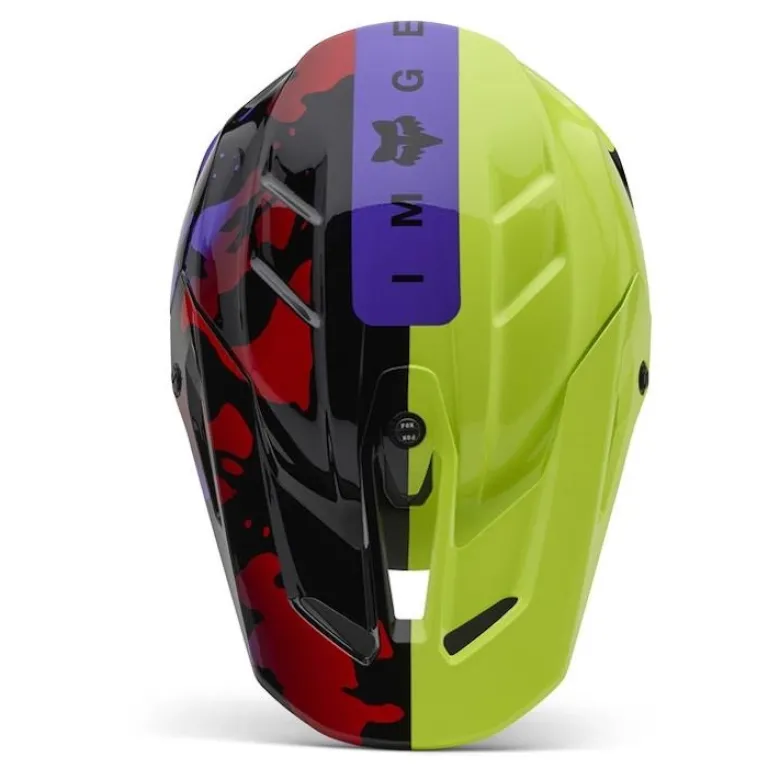 Kask cross FOX V3 THROTTLE FLUORESCENT YELLOW żółty fluo