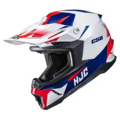 Kask cross HJC C50 SLIDE WHITE/BLUE biały niebieski
