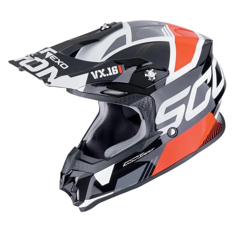 Kask cross SCORPION VX-16 EVO AIR ANALOG BLACK/RED czarny czerwony
