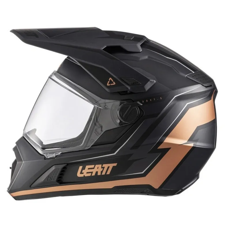 Kask cross z goglami LEATT ADV 7.5 BLACK/BRONZE czarny brązowy