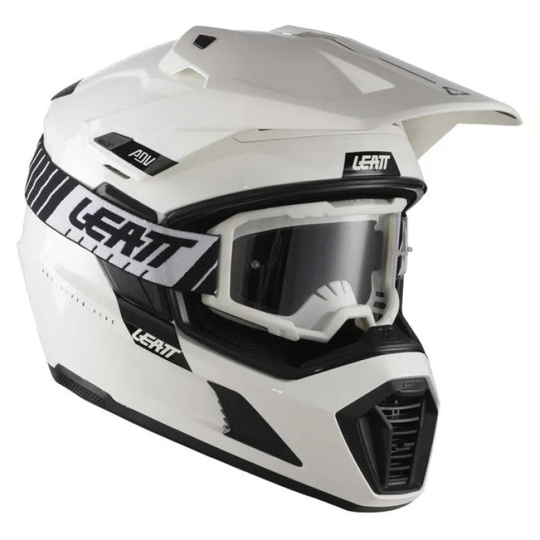 Kask cross z goglami LEATT ADV 7.5 WHITE biały