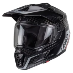 Kask cross z goglami LEATT KIT ADV 9.5 V25 CARBON czarny biały