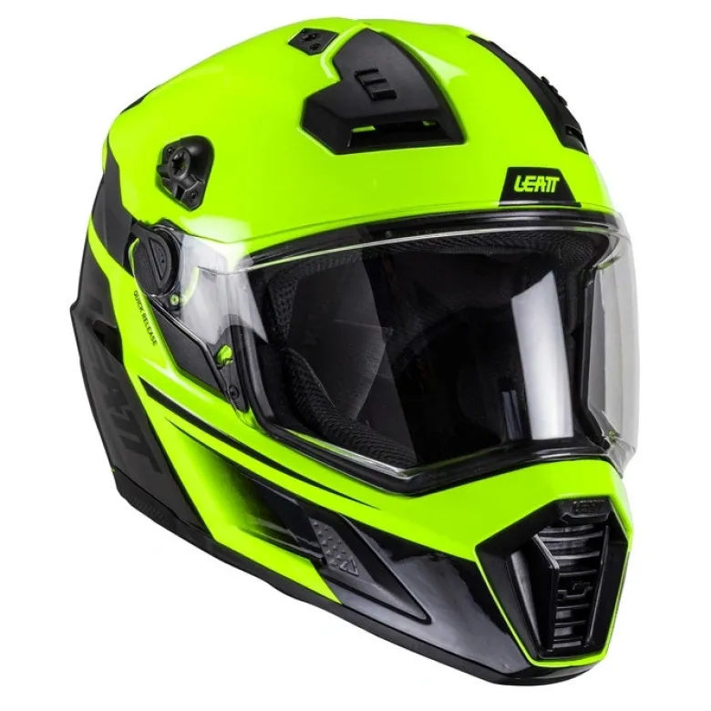 Kask cross z goglami LEATT KIT ADV 8.5 V25 HI-VIZ żółty fluo czarny