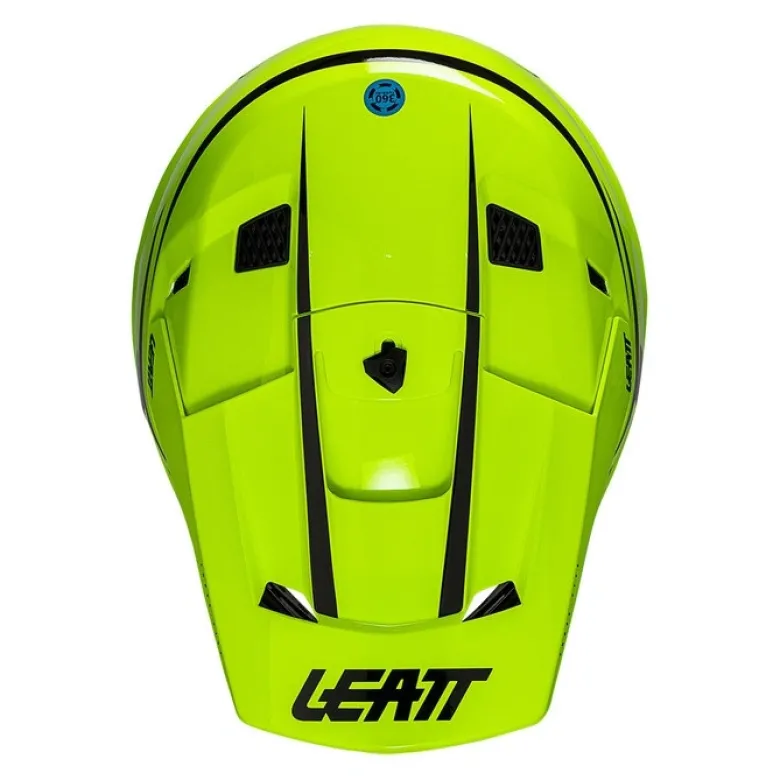 Kask cross z goglami LEATT KIT MOTO 3.5 NEON YELLOW żółty fluo