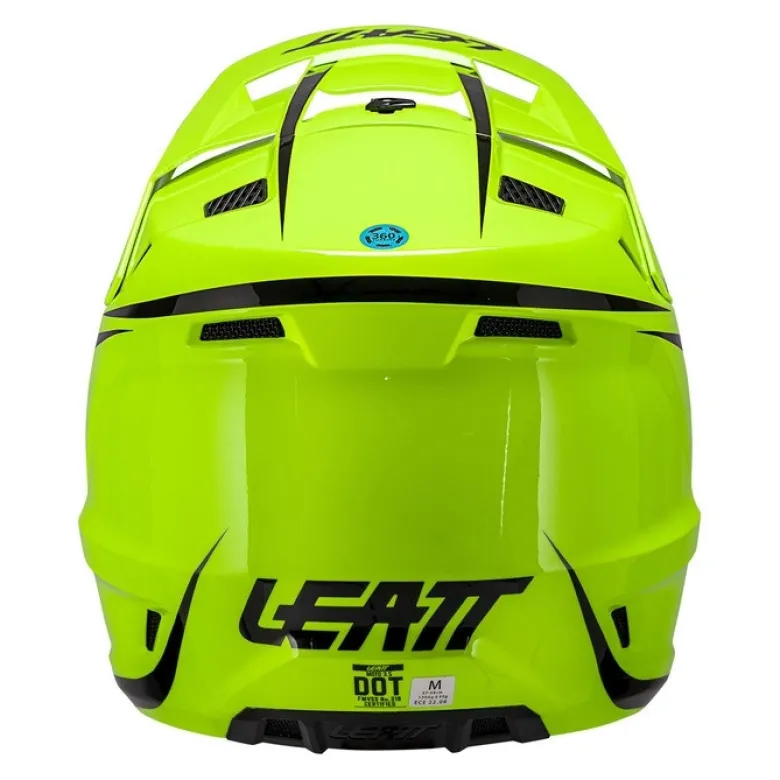 Kask cross z goglami LEATT KIT MOTO 3.5 NEON YELLOW żółty fluo