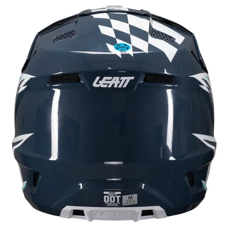 Kask cross z goglami LEATT KIT MOTO 3.5 V25 BLUE niebieski