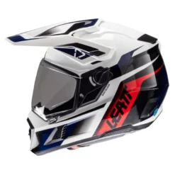 Kask cross z goglami LEATT KIT ADV 8.5 V25 ROYAL biały granatowy czerwony