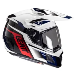 Kask cross z goglami LEATT KIT ADV 8.5 V25 ROYAL biały granatowy czerwony