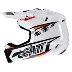 Kask cross z goglami LEATT KIT MOTO 3.5 V25 WHITE biały