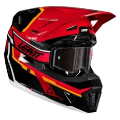 Kask cross z goglami LEATT KIT MOTO 7.5 RED czerwony