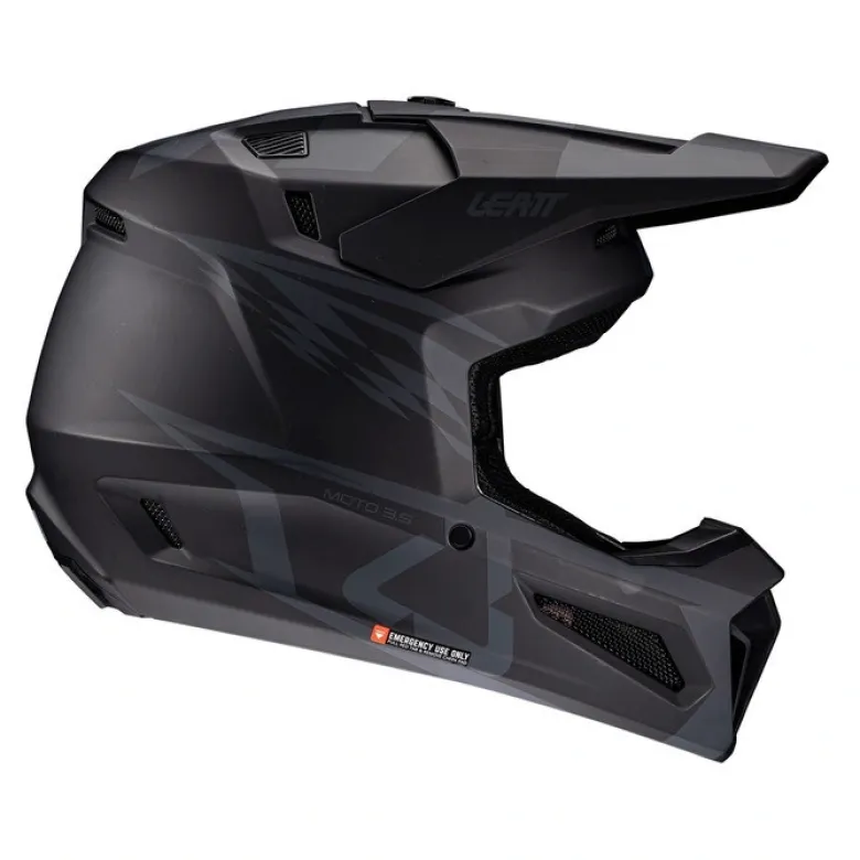 Kask cross z goglami LEATT KIT MOTO 3.5 V25 STEALTH czarny