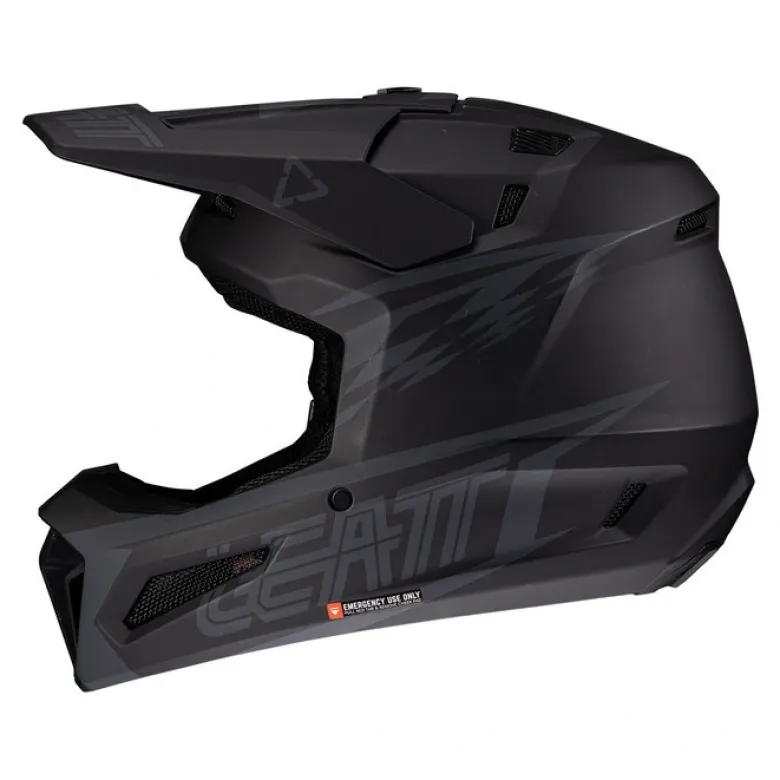 Kask cross z goglami LEATT KIT MOTO 3.5 V25 STEALTH czarny